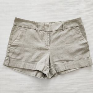 NY & Co Tan Linen Shorts